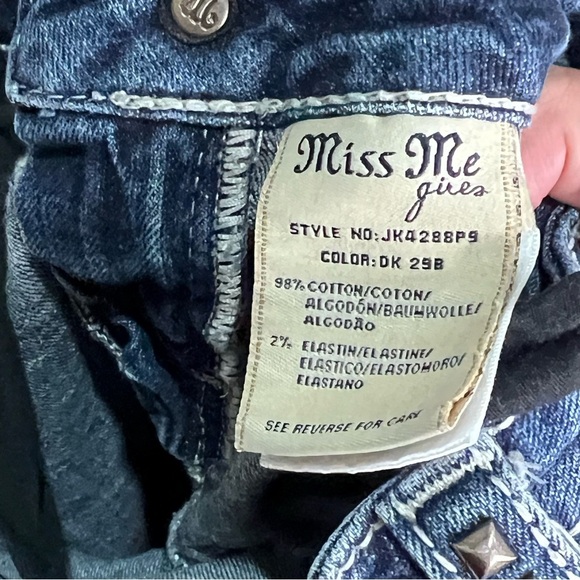 Vintage Miss Me Jeans Girls 14 Capri Crop Distressed Skinny Slim Shorts Blythe - Picture 6 of 13